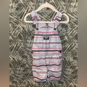 OshKosh B'gosh Kids Overalls - Blue and Red Stripes